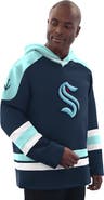 STARTER Men's Starter Deep Sea Blue/Light Blue Seattle Kraken Hockey Pullover Hoodie