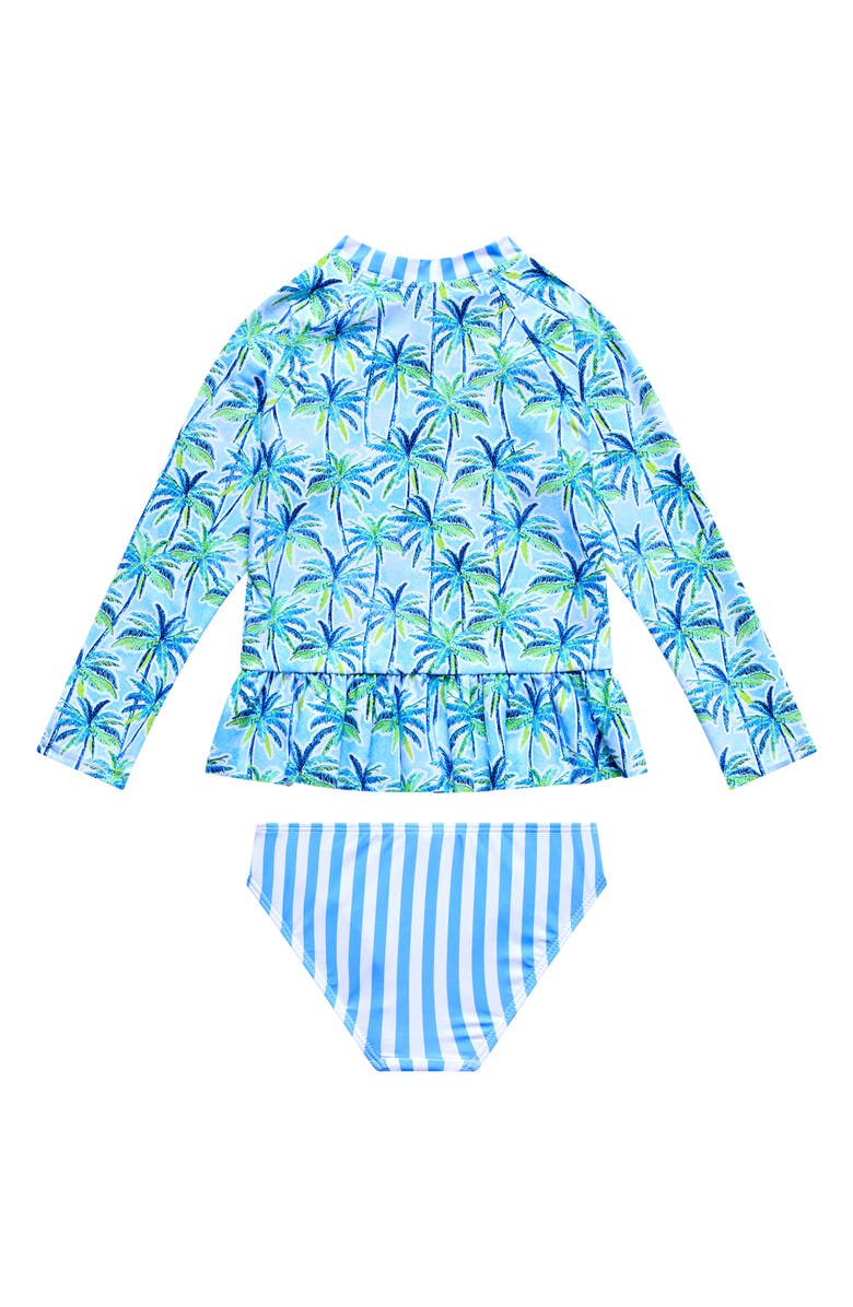 Beach Lingo Kids' Long Sleeve Two-Piece Rashguard Swimsuit, Alternate, color, Blue