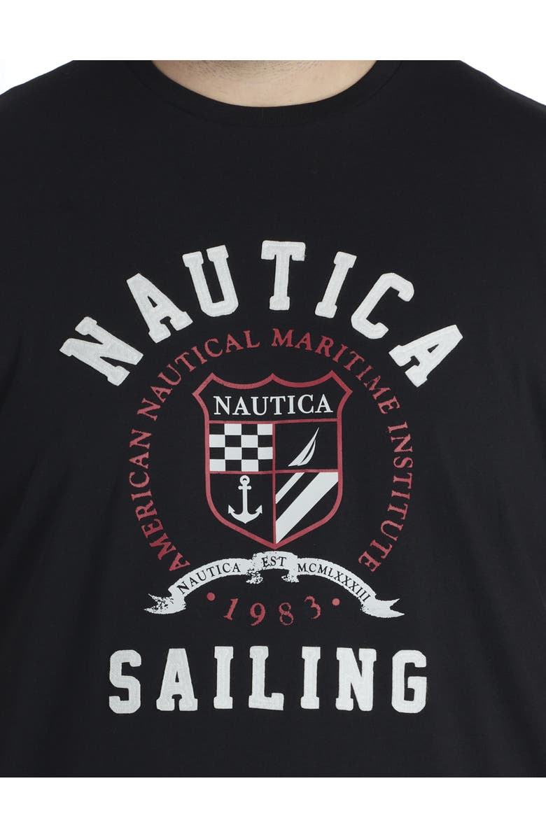 Nautica Big & Tall Sailing Graphic Tee, Alternate, color, True Black
