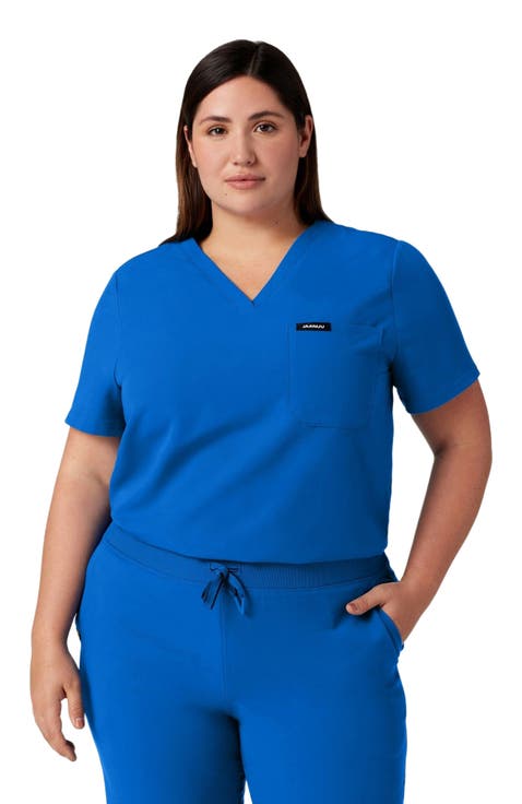 Rhena Women's 1-Pocket Classic V-Neck Scrub Top