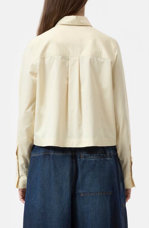 Closed Cotton Crop Button-up Shirt In Brown
