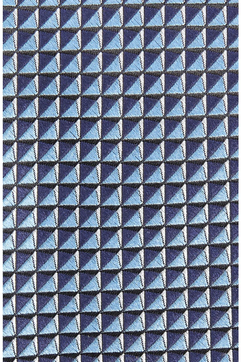 Microgrid Silk Tie, Alternate, color, LIGHT BLUE