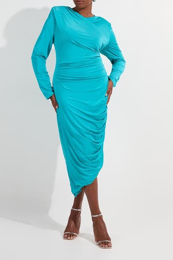 Karen Millen Long Sleeve Ruched Maxi Dress Nordstrom