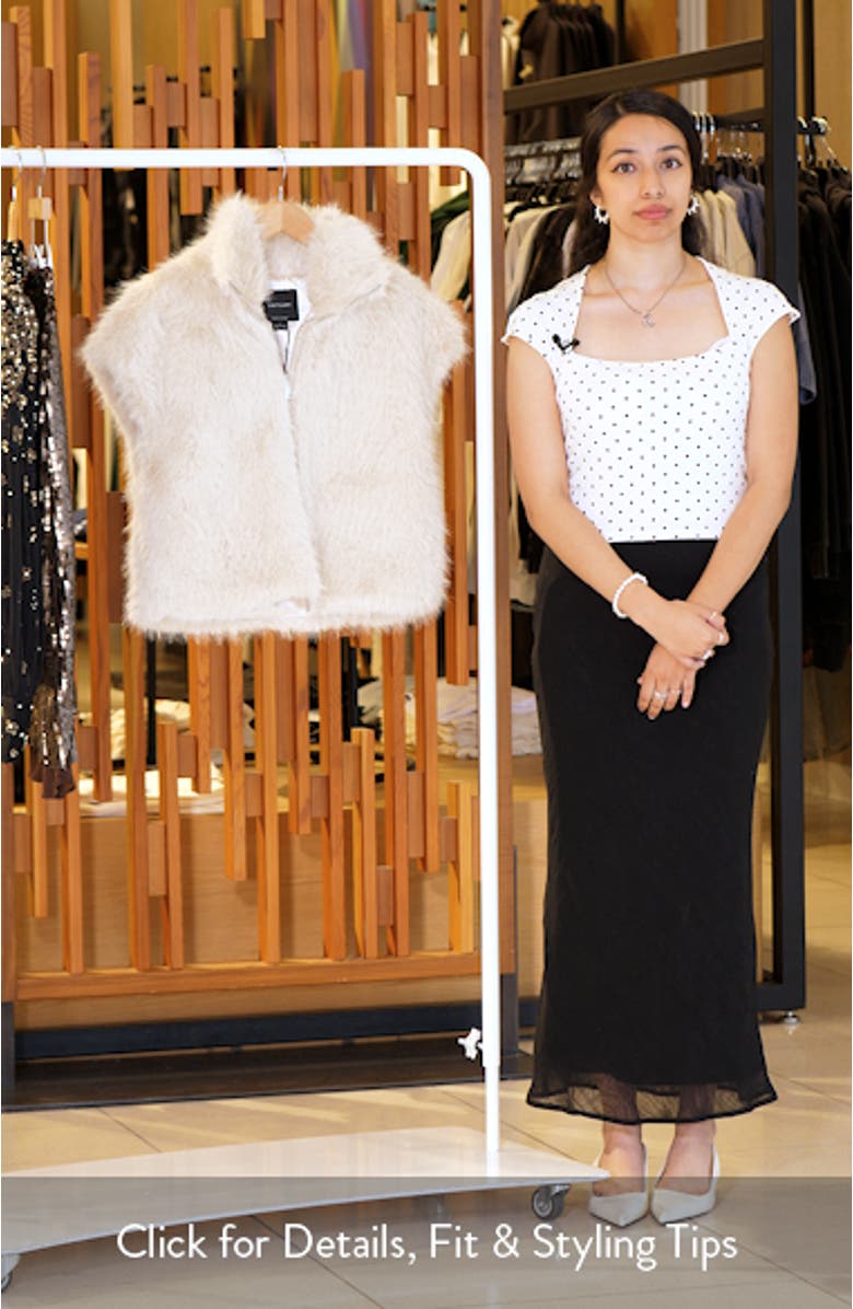 Silky Faux Fur Vest, sales video thumbnail