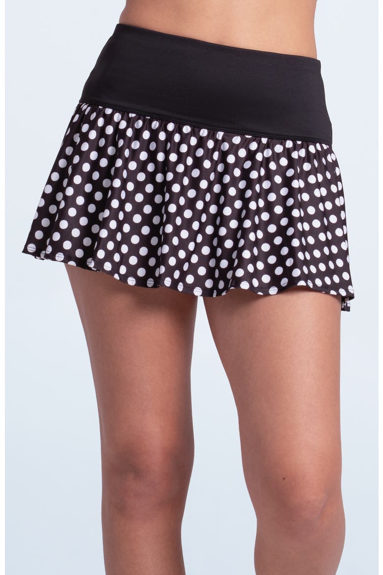 Spot On Flounce Skirt, Main, color, Black