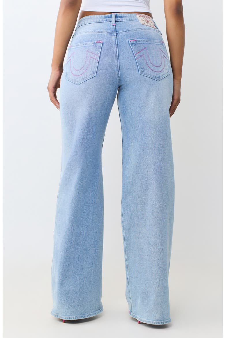Leila High Waist Wide Leg Jeans, Alternate, color, LIGHT BLUE SUEDE WASH