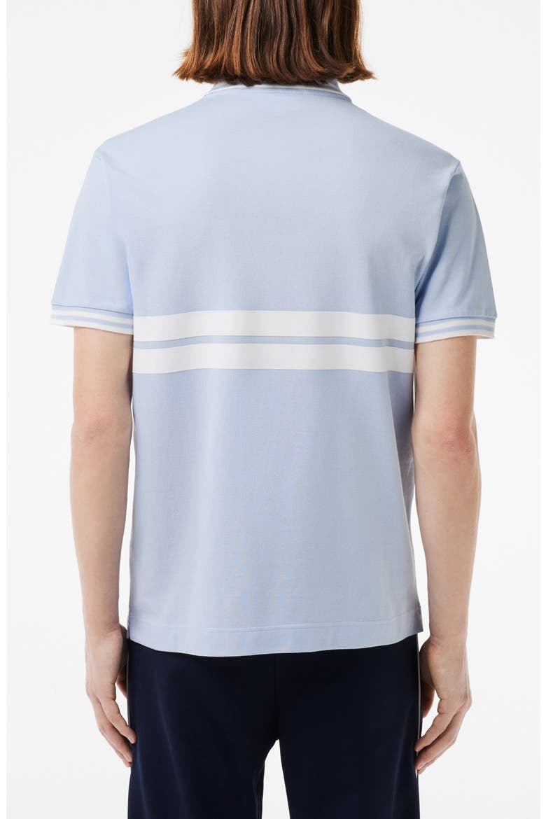 Classic Fit Stripe Piqué Knit Polo, Alternate, color, PHOENIX/ FARINE