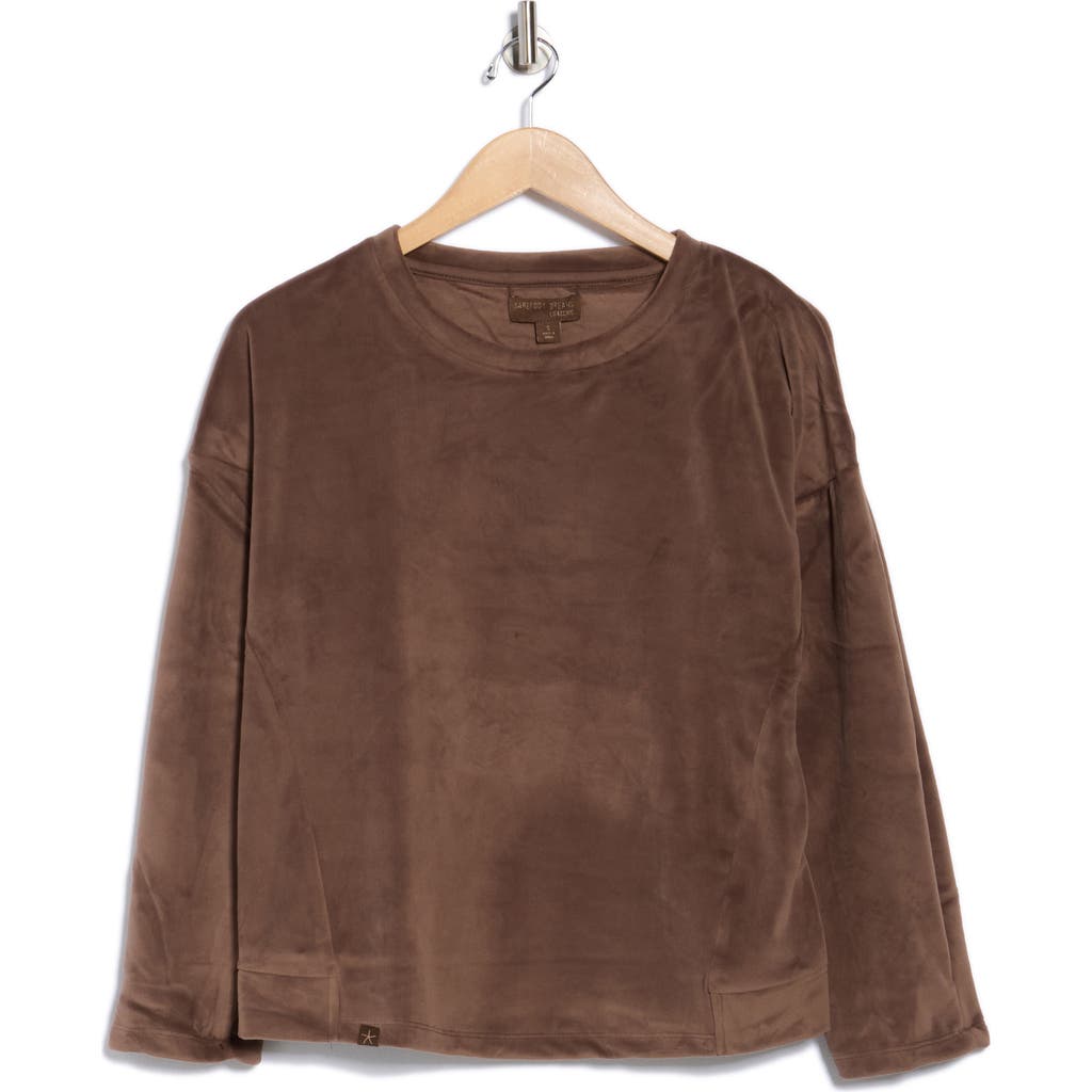 Barefoot Dreams ® Luxechic Tucked Sweatshirt In Brown