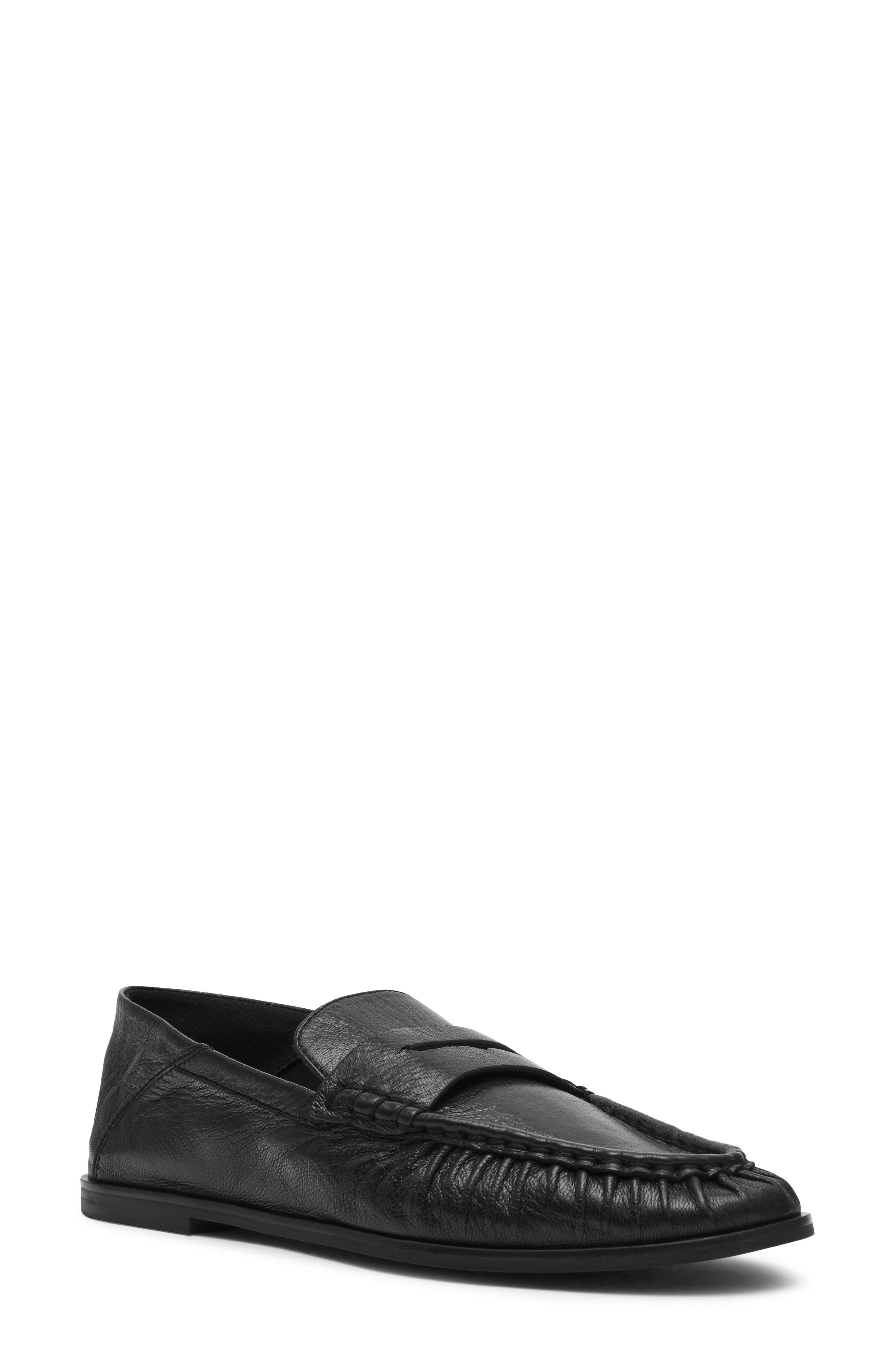 Steve Madden Stewart Convertible Penny Loafer, Main, color, Black Leather