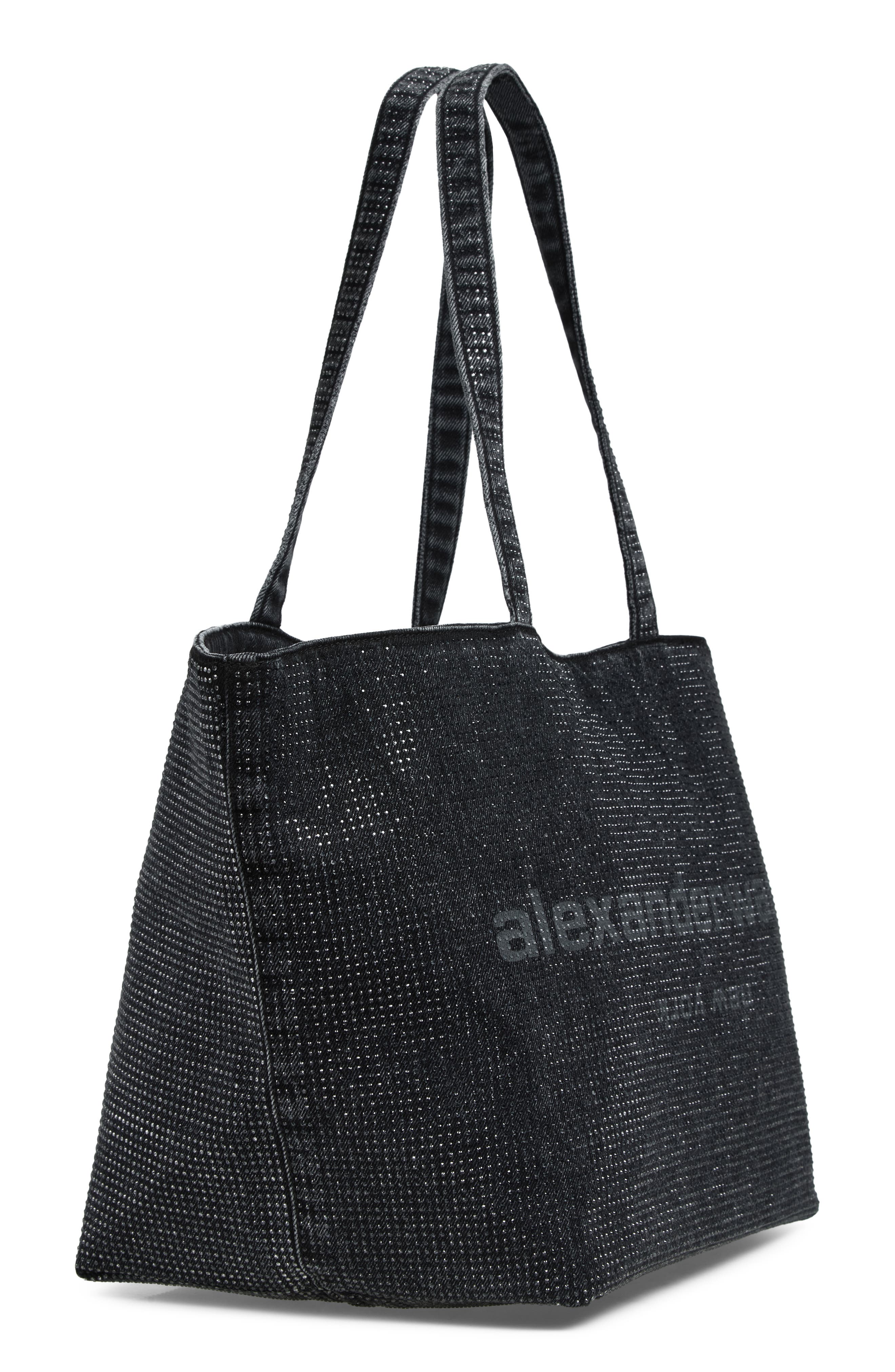 Punch Hotfix Denim Tote, Alternate, color, GREY AGED