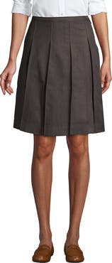 Lands' End School Uniform  Solid Box Pleat Skirt Top of Knee