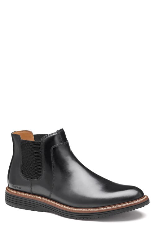 Johnston & Murphy Upton Chelsea Boot in Black Full Grain 