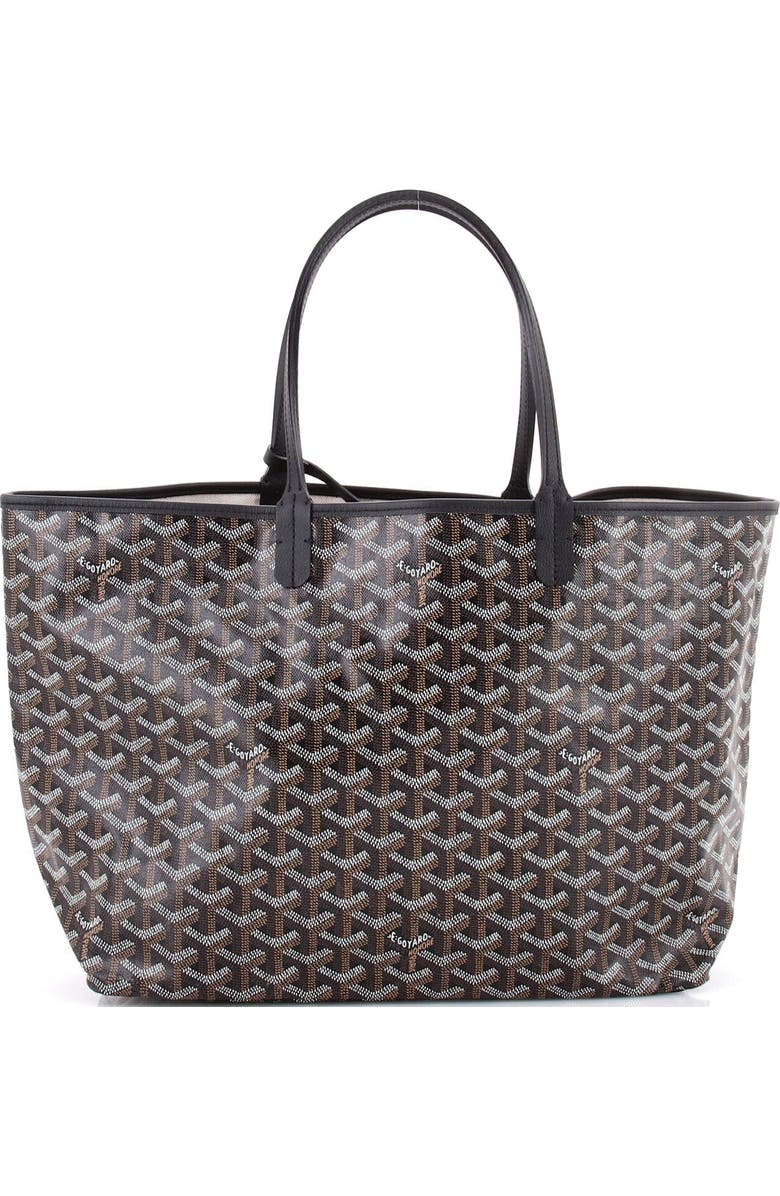 Pre-Owned Goyard Saint Louis Tote Coated Canvas PM, Main, color, Black