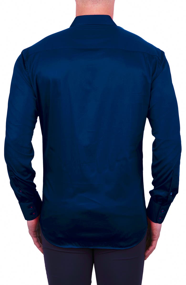 Maceoo Einstein Button-Up Stretch Cotton Shirt, Alternate, color, Blue