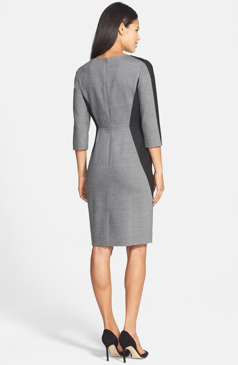 Classiques Entier<sup>®</sup> Bateau Neck Colorblock Sheath Dress, Alternate, color,