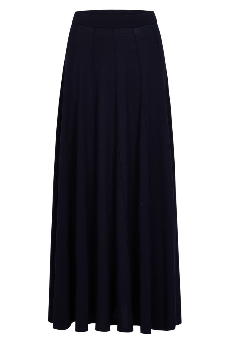 Seamed Wool Maxi Skirt, Alternate, color, BLUE NIGHTS
