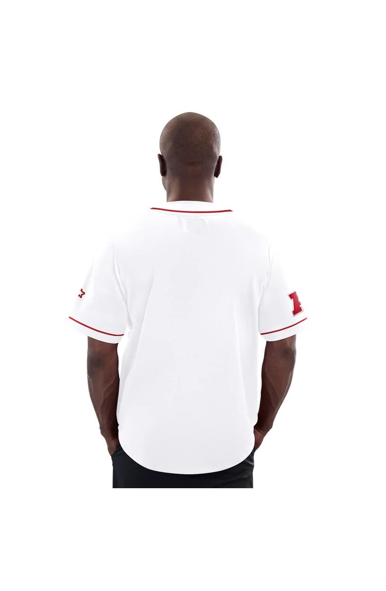 STARTER Men's Starter  White Kansas City Chiefs Relay Full-Button Baseball Jersey, Alternate, color, White