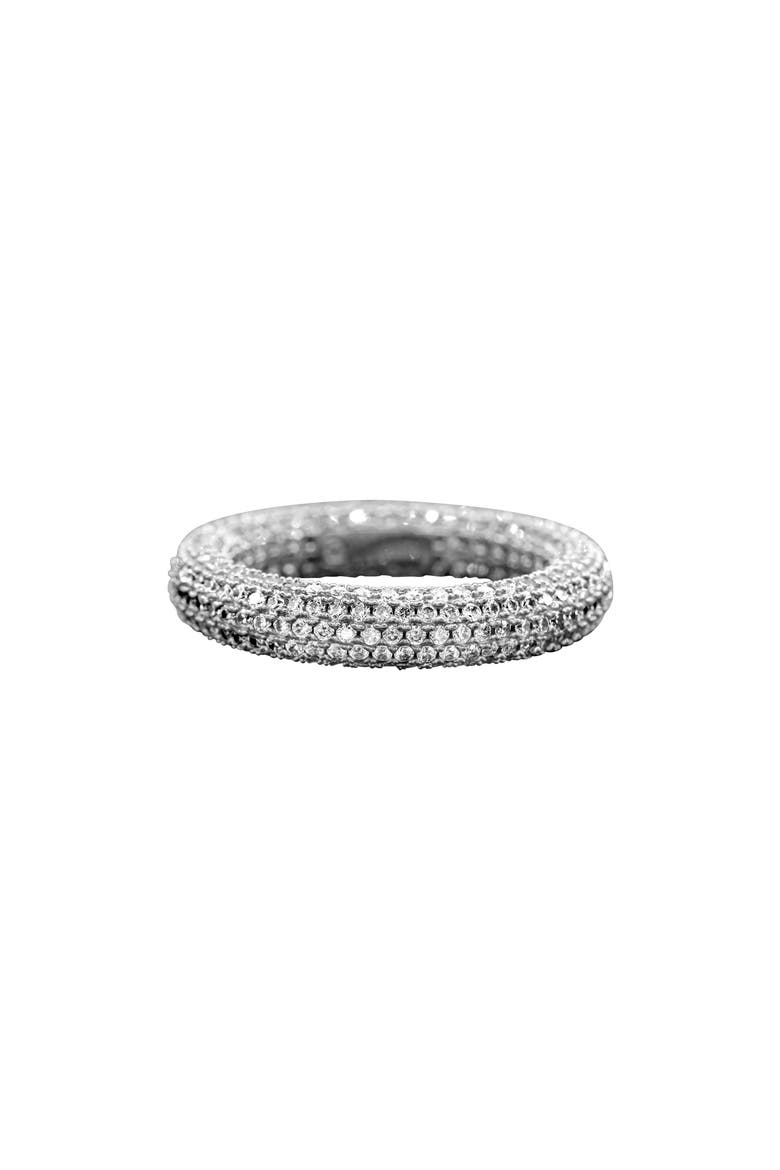 CZ Eternity Band Ring, Main, color, SILVER