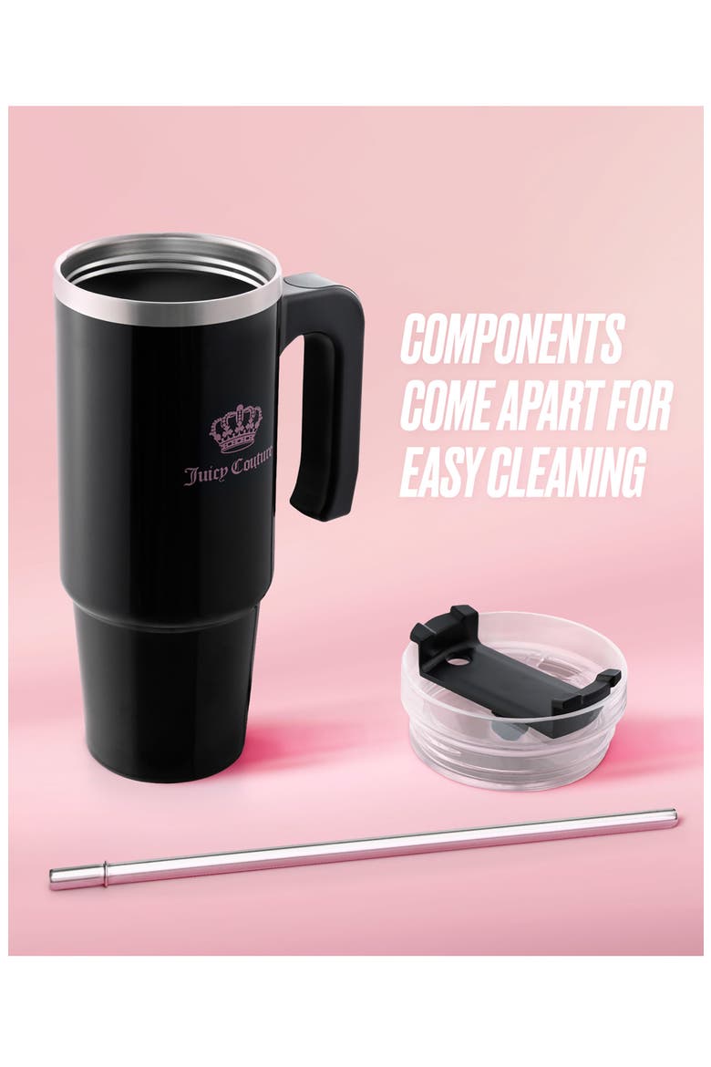 31.5-Ounce Stainless Steel Tumbler, Alternate, color, JET BLACK