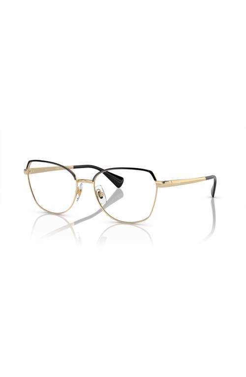 Ralph 55mm Irregular Optical Glasses In Gold