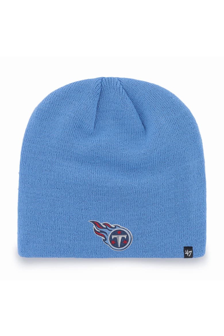 Men's '47 Light Blue Tennessee Titans Secondary Logo Knit Beanie, Main, color, Light Blue