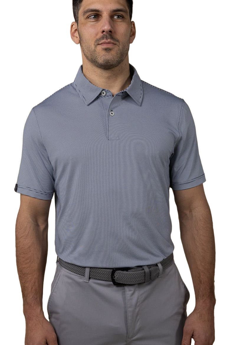 Bunker Stripe Polo, Main, color, Driver Navy/White