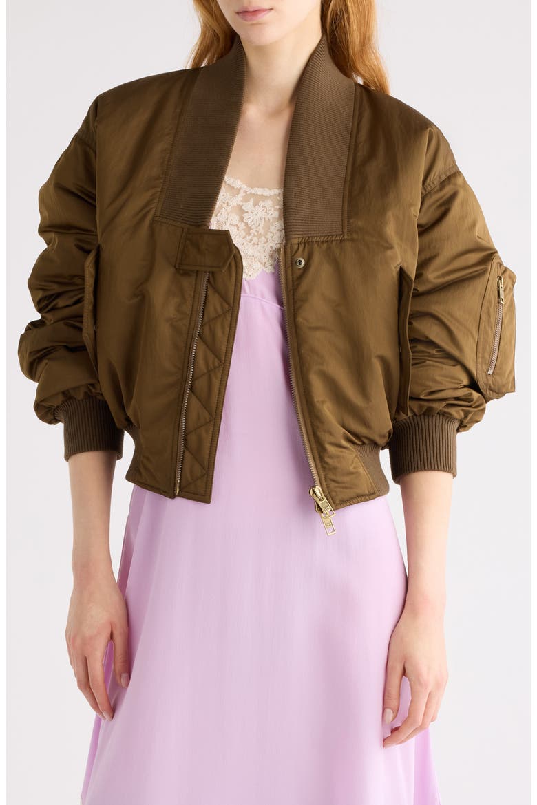 Oversize Bomber Jacket, Main, color, AUTHENTIC BROWN