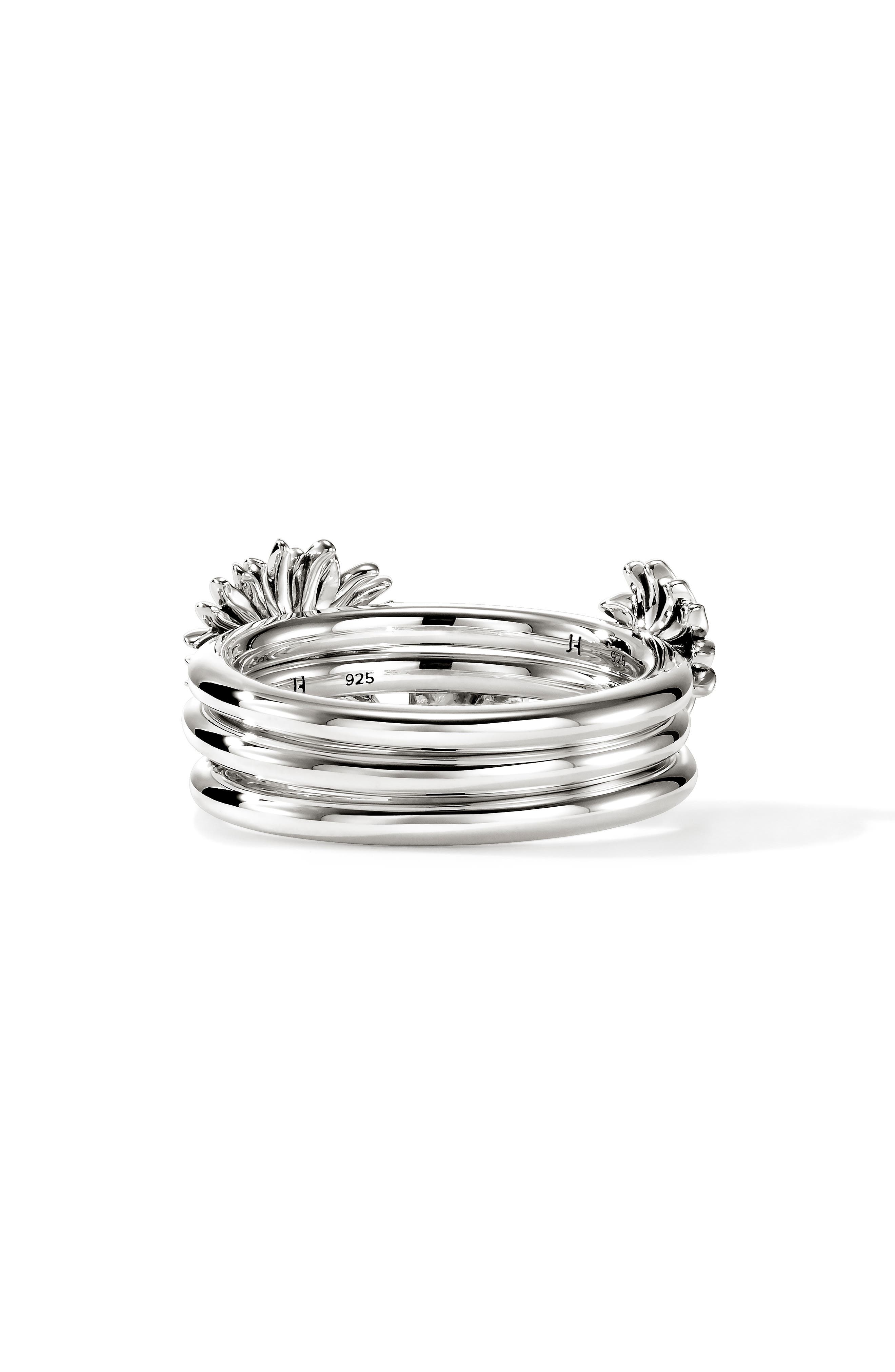 John Hardy B&F x JH Wildflower Stacking Rings, Sterling Silver, Lab ...