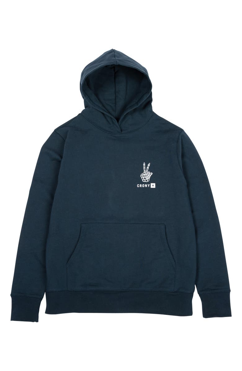 CRONY X Peace & Death Organic Cotton Hoodie, Alternate, color,