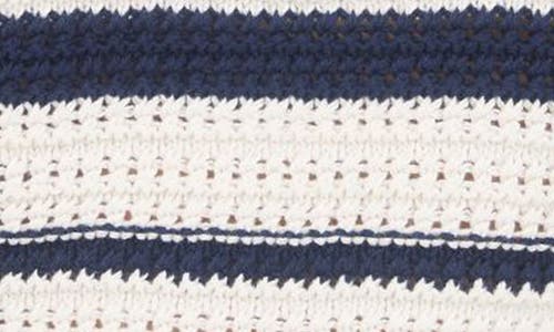 Blu Pepper Striped Open Stitch Sweater In Multi