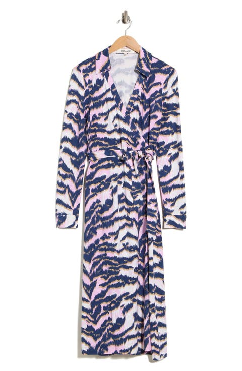 Abigail Long Sleeve Midi Wrap Dress