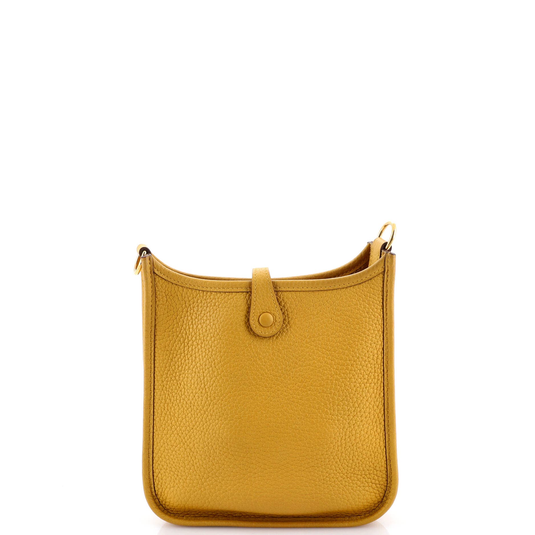 Pre-Owned Hermes Evelyne Bag Gen III Clemence TPM, Alternate, color, Jaune Ambre