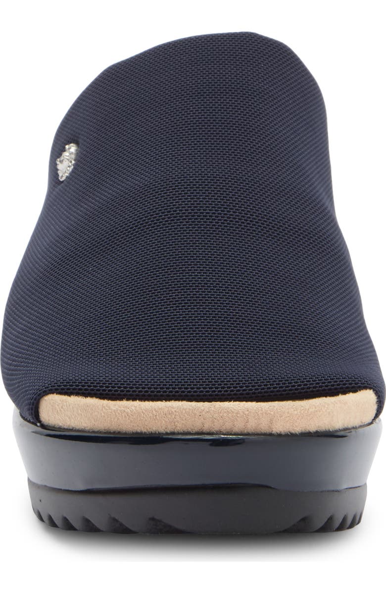 Anne Klein Rellin Wedge Sandal, Alternate, color, Navy Mesh
