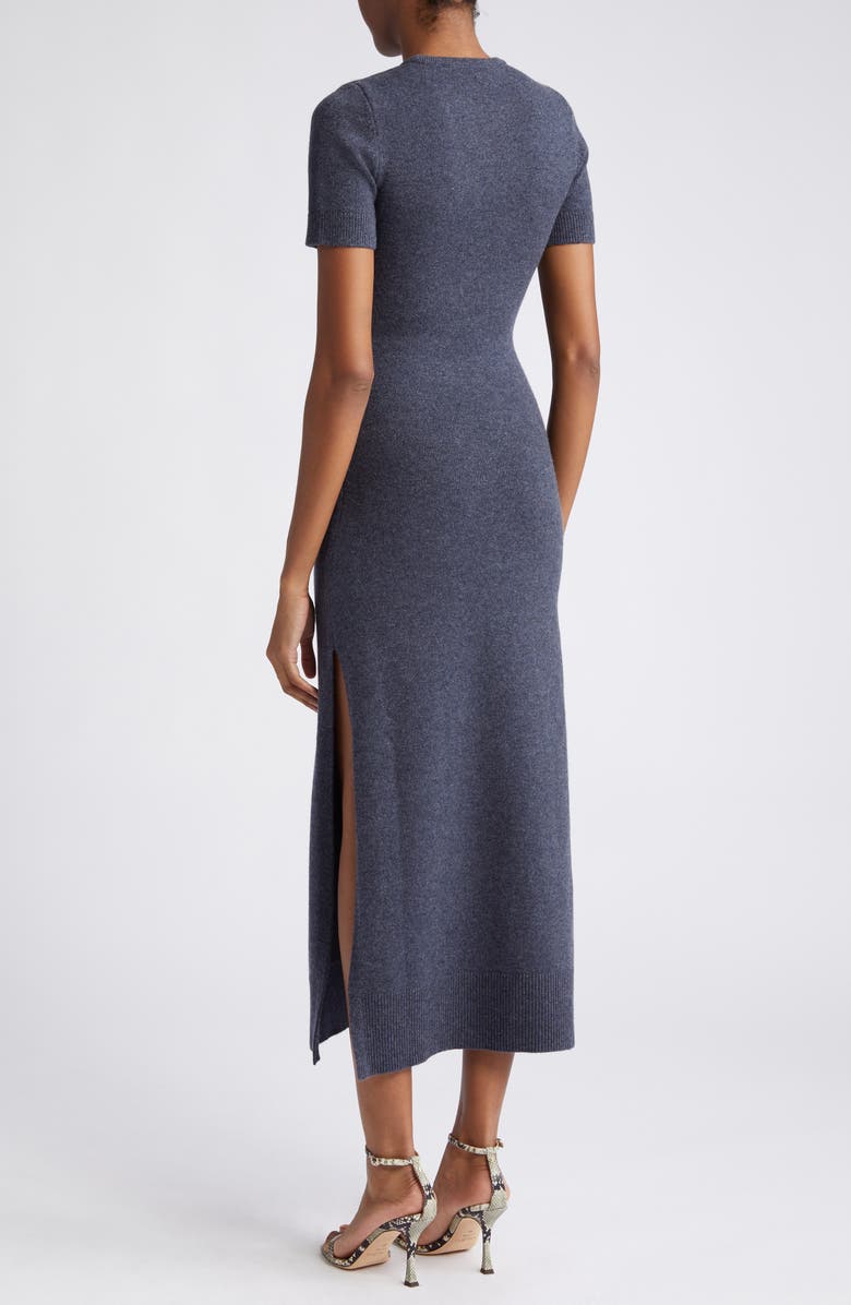 Michael Kors Collection Short Sleeve Stretch Cashmere Sweater Dress, Alternate, color, 