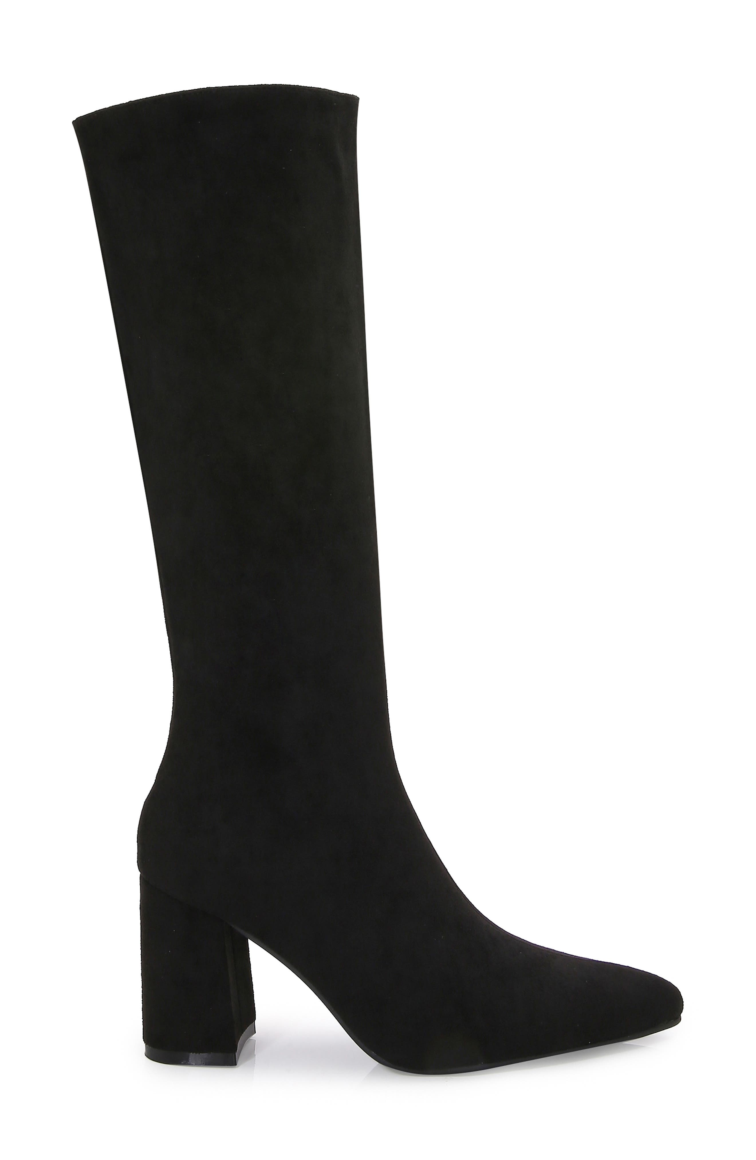 BERNESS Faux Suede Knee High Boot, Alternate, color, Black