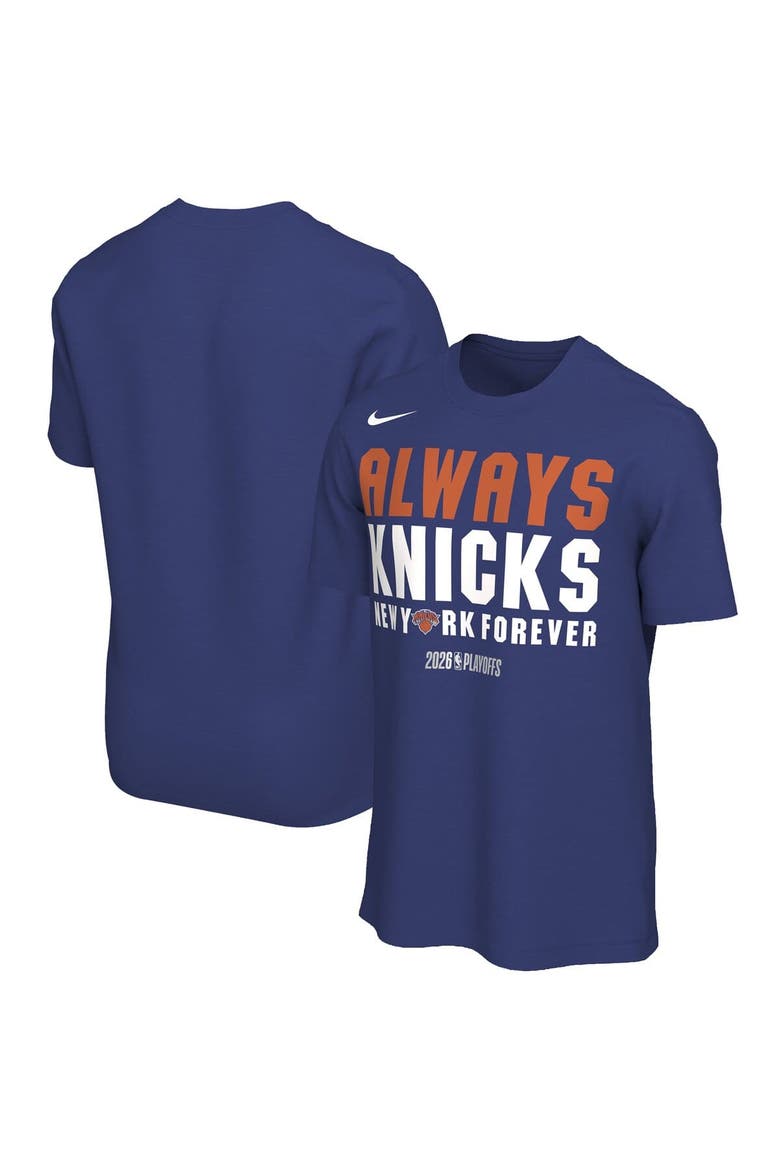 Unisex Nike Blue New York Knicks 2026 NBA Playoffs Mantra T-Shirt, Main, color, Blue