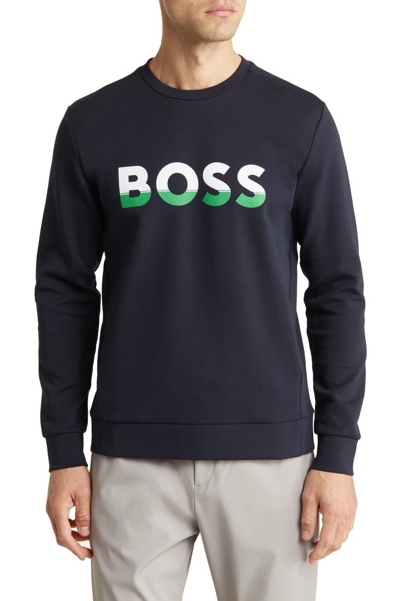 Salbo Crewneck Sweater, Main, color, DARK BLUE