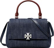 Tory Burch Charlie Denim Top Handle Bag