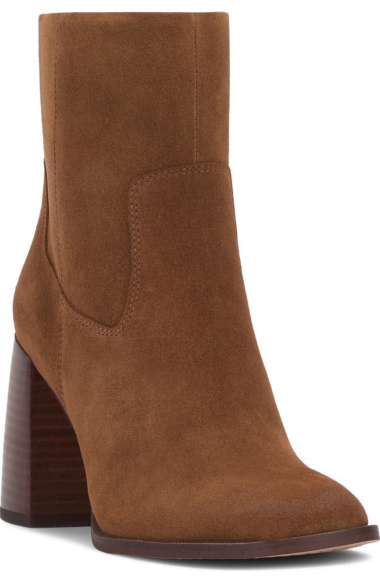 Vince Camuto Dayana Block Heel Bootie, Main, color, Burnt Sugar Verona