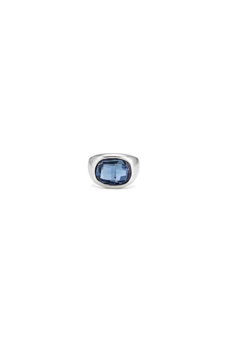 Blue Crystal Ring, Main, color, Silver
