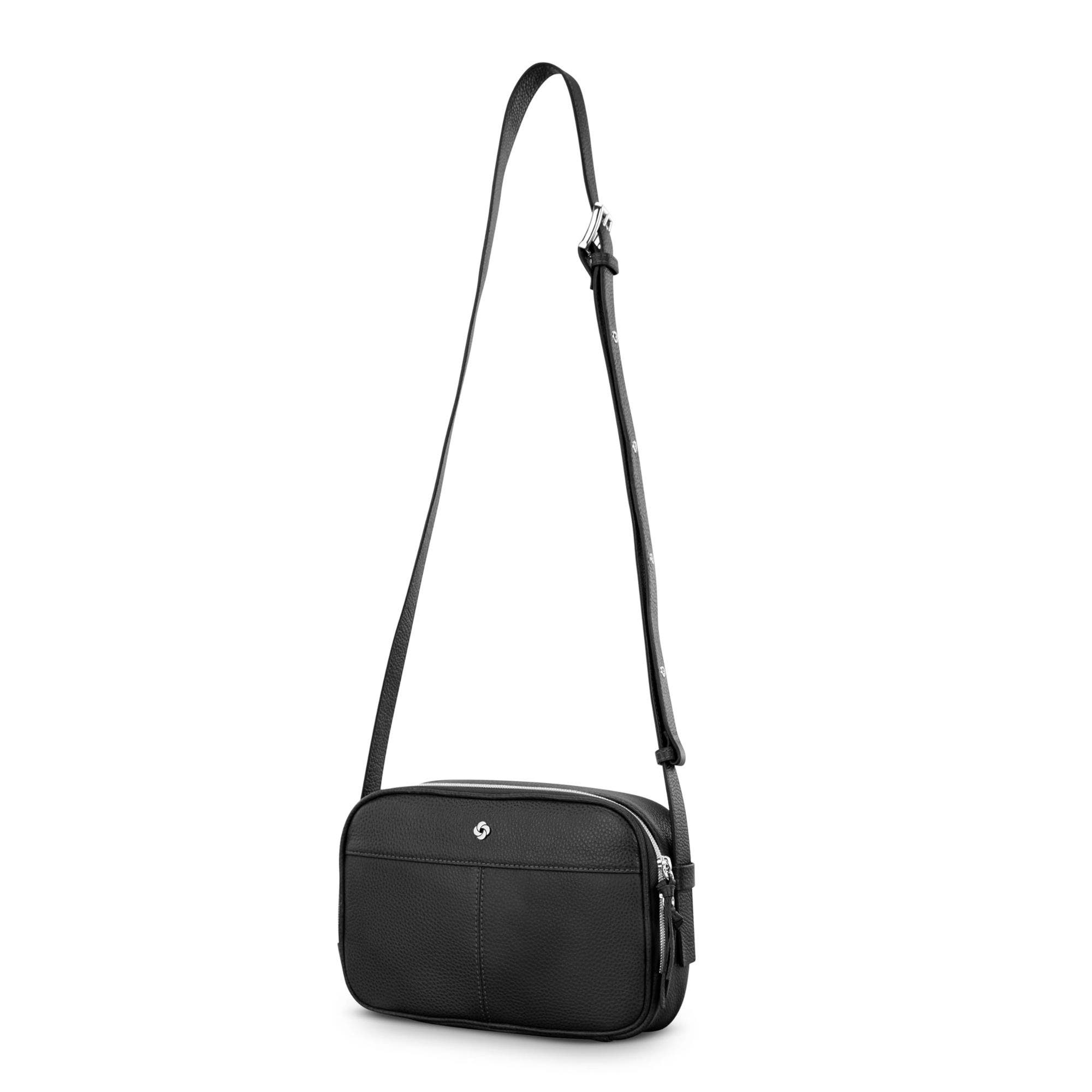 Mobile Solution 2 Leather Crossbody Bag, Alternate, color, Black