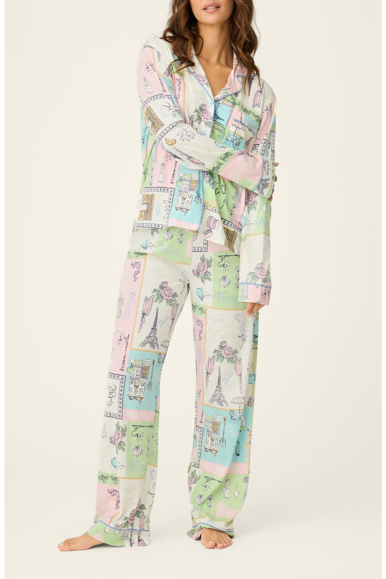 Whimsy Cotton Blend Pajamas, Main, color, NATURAL