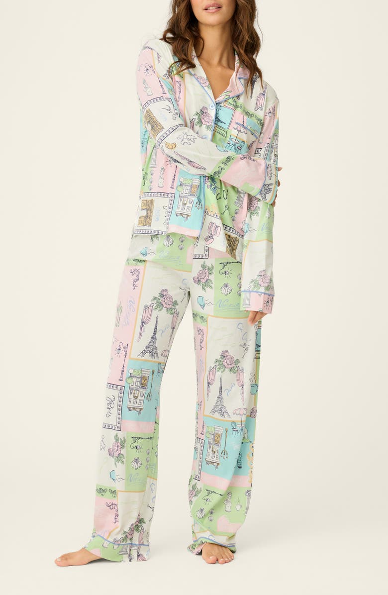 PJ Salvage Whimsy Cotton Blend Pajamas, Main, color, 
