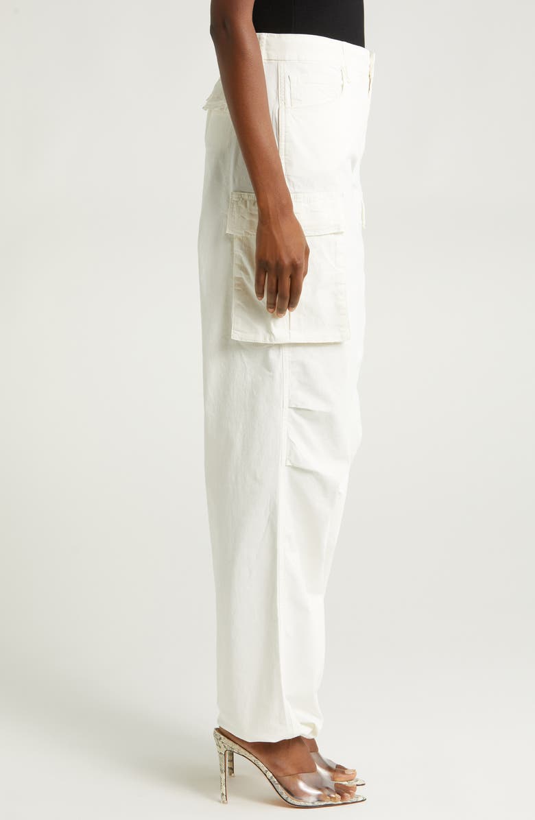 Good American Cotton Cargo Pants, Alternate, color, Cloud White001