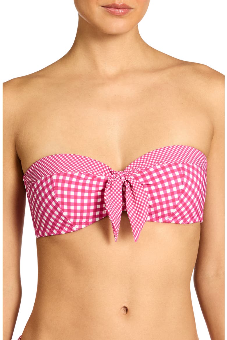 Brigitte Bandeau Bikini Top, Main, color, DRAGON/ FRUIT/ CREAM