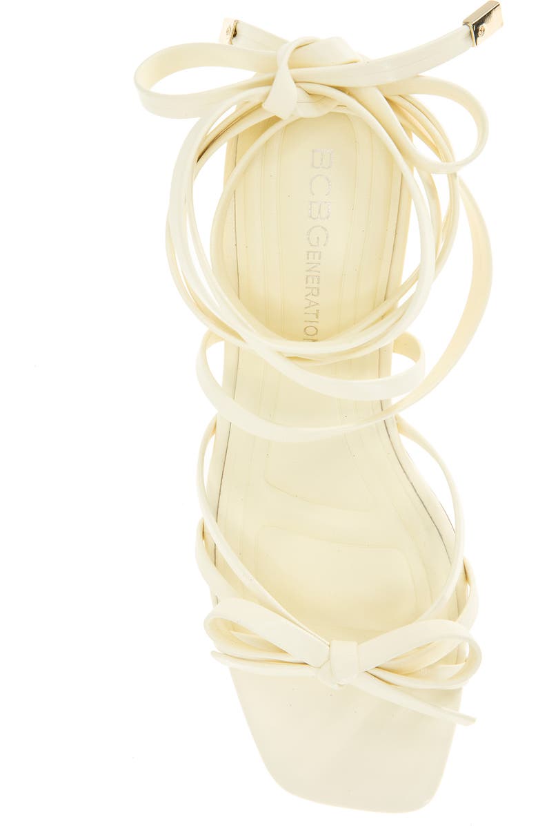 BCBGeneration Imerez Ankle Wrap Sandal, Alternate, color, Butter