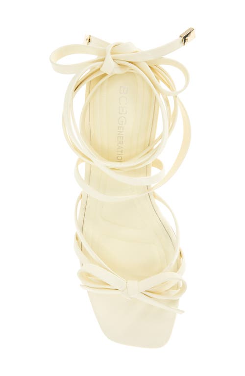 Bcbg Imerez Ankle Wrap Sandal In Butter