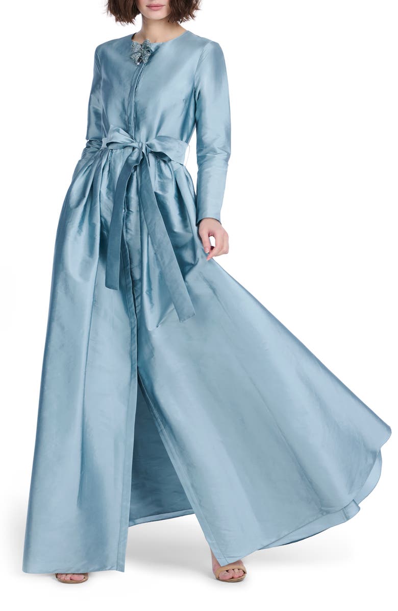 EMILY SHALANT Princess Long Sleeve Taffeta Gown, Alternate, color, 