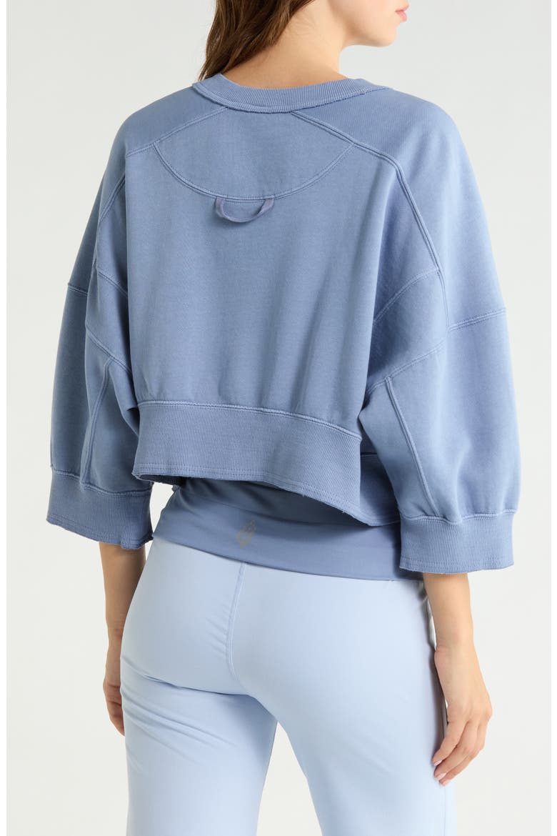 Intercept Pull Crop Raglan Sweatshirt, Alternate, color, BLUE ASH