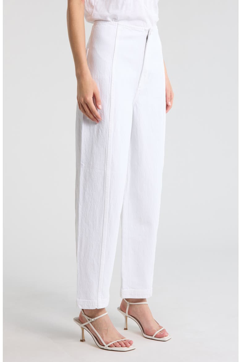 Blair High Waist Ankle Straight Leg Jeans, Alternate, color, VIVID WHITE